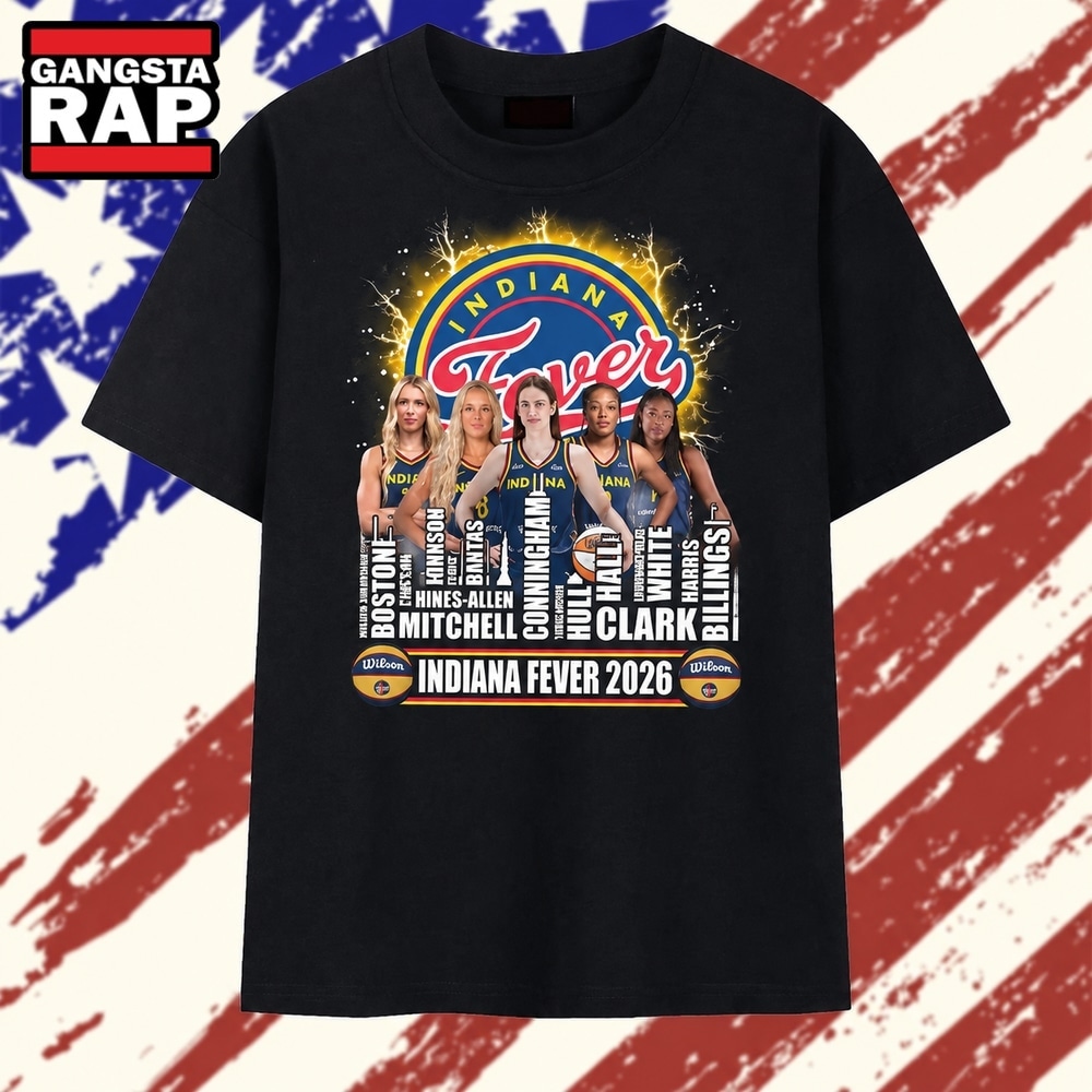 Indiana Fever 2026 Roster Caitlin Clark Basketball Graphic T Shirt, Trending 2D Shirt Indiana Fever 2026 Roster Caitlin Clark Basketball Graphic T Shirt, Trending 2D Shirt