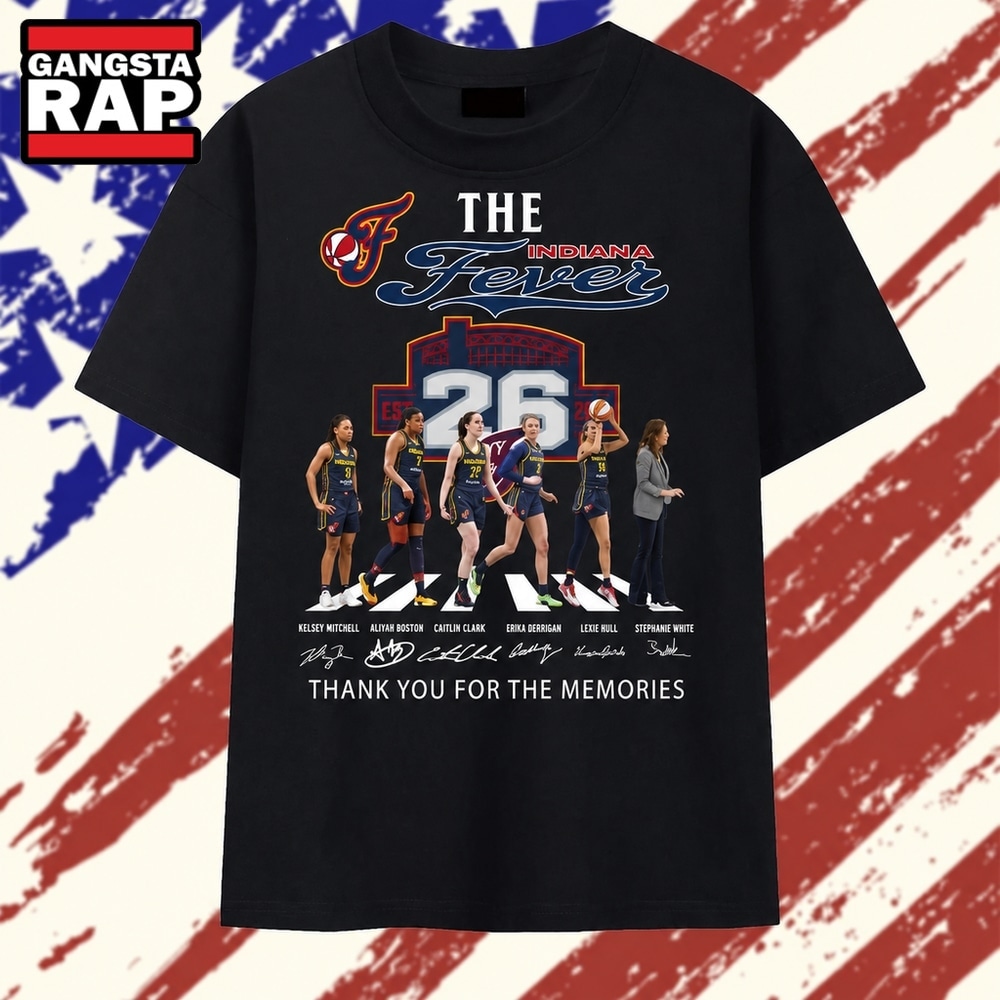 Indiana Fever Abbey Road Signatures Basketball 2026 T Shirt, Trending 2D Shirt Indiana Fever Abbey Road Signatures Basketball 2026 T Shirt, Trending 2D Shirt