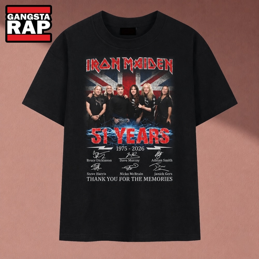 Iron Maiden 51 Years 1975 2026 Thank You For The Memories T Shirt, Music 2D Shirt Iron Maiden 51 Years 1975 2026 Thank You For The Memories T Shirt, Music 2D Shirt