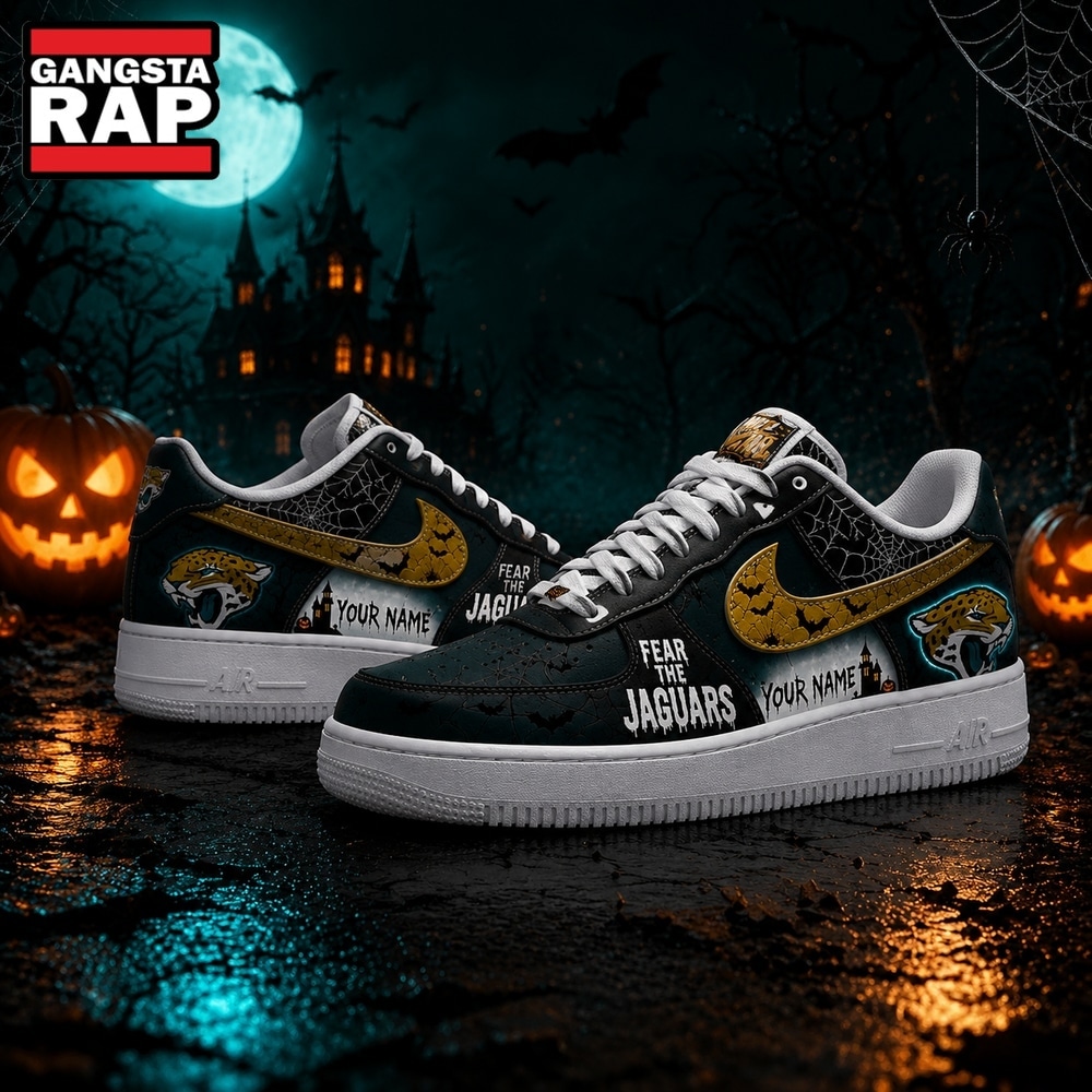 Jacksonville Jaguars NFL Fear The Team Halloween Air Force 1 Shoes Sneakers, NFL Air Force 1 Shoes Jacksonville Jaguars NFL Fear The Team Halloween Air Force 1 Shoes Sneakers, NFL Air Force 1 Shoes