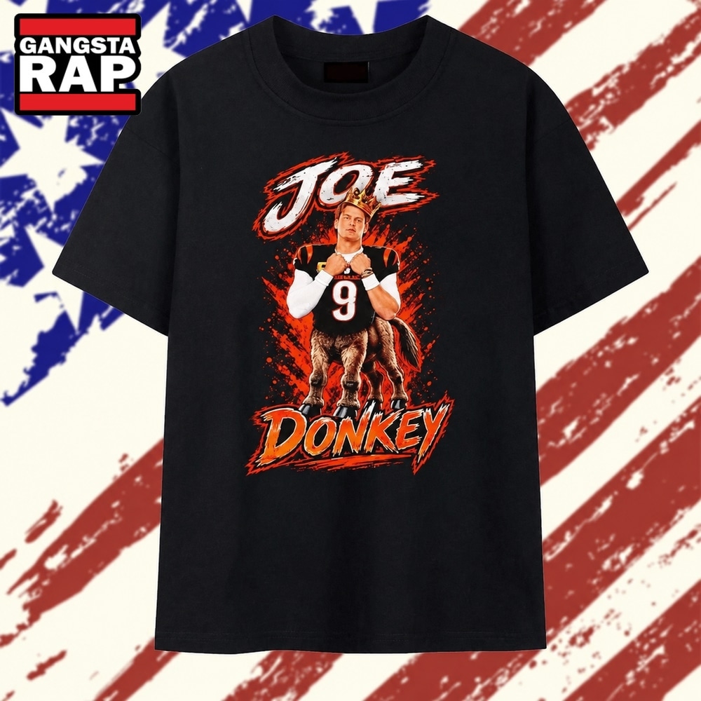 Joe Burrow Cincinnati Bengals Joe Donkey T Shirt, Trending 2D Shirt Joe Burrow Cincinnati Bengals Joe Donkey T Shirt