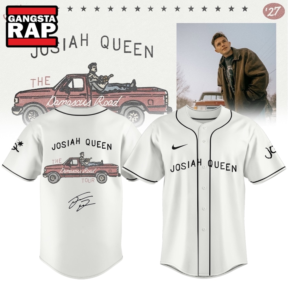 Josiah Queen Damascus Road Tour 2027 Signature White Baseball Jersey, Trending Music Jersey Josiah Queen Damascus Road Tour 2027 Signature White Baseball Jersey, Trending Music Jersey