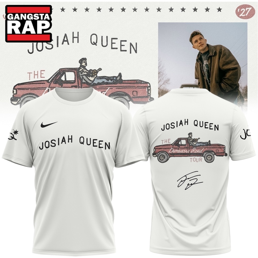 Josiah Queen Damascus Road Tour 2027 Signature White T Shirt, Trending 3D Music Shirt Josiah Queen Damascus Road Tour 2027 Signature White T Shirt, Trending 3D Music Shirt