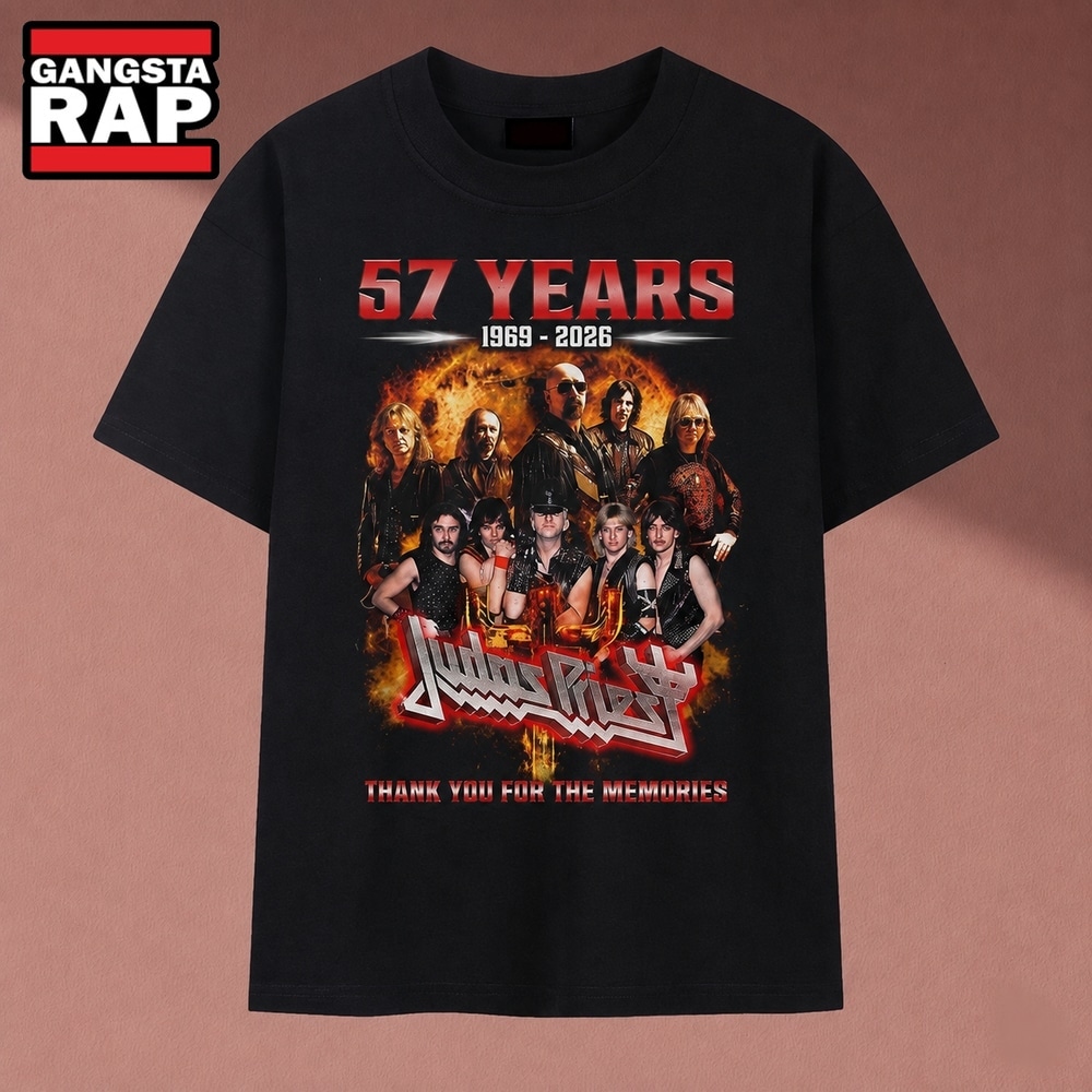 Judas Priest 57 Years 1969 2026 Thank You For The Memories Vintage T Shirt, Music 2D Shirt Judas Priest 57 Years 1969 2026 Thank You For The Memories Vintage T Shirt