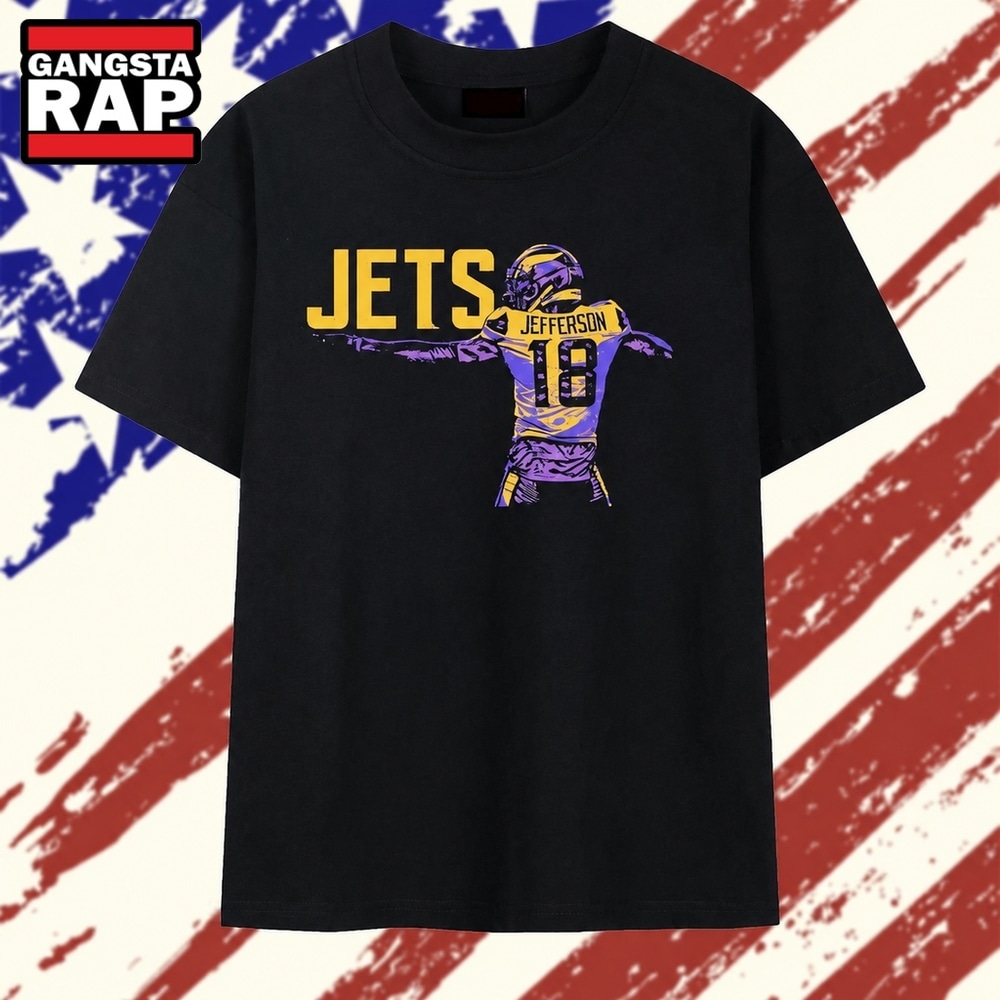 Justin Jefferson 18 Minnesota Vikings Jets T Shirt, Trending 2D Shirt Justin Jefferson 18 Minnesota Vikings Jets T Shirt