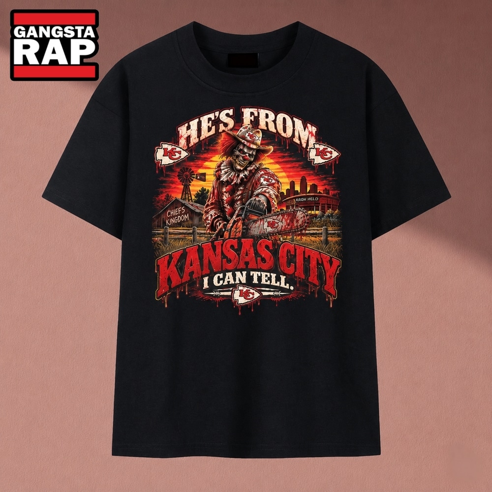 Kansas City Chiefs He's From Kansas City I Can Tell Horror T Shirt, Music 2D Shirt Kansas City Chiefs He's From Kansas City I Can Tell Horror T Shirt, Music 2D Shirt