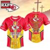 Kansas City Chiefs NFL Blessed Beyond The Score Baseball Jersey, NFL Baseball Jersey Kansas City Chiefs Nfl Blessed Beyond The Score Baseball Jersey