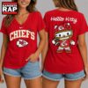 Kansas City Chiefs NFL Hello Kitty Football V Neck T Shirt, NFL V Neck T-Shirt 3 Kansas City Chiefs NFL Hello Kitty Football V Neck T Shirt, NFL V Neck T-Shirt Kansas City Chiefs Nfl Hello Kitty Football V Neck T Shirt