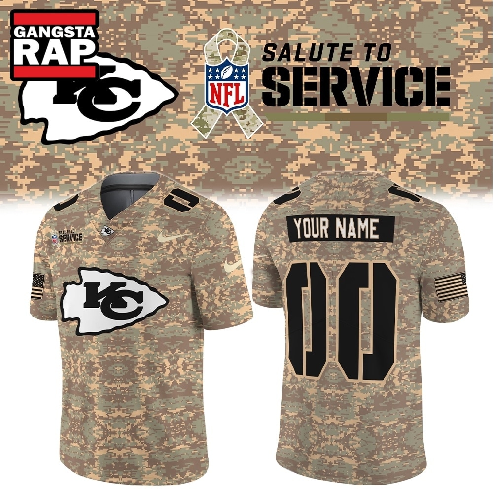 Kansas City Chiefs NFL Salute To Service 2026 Custom Name & Number New Football Jersey, Trending Football Jersey Kansas City Chiefs NFL Salute To Service 2026 Custom Name & Number New Football Jersey, Trending Football Jersey