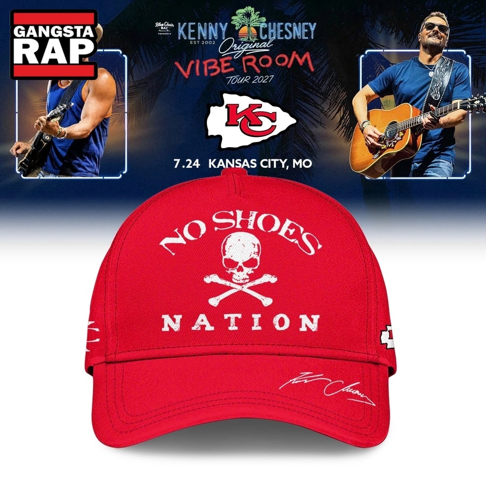 Kansas City Chiefs x Kenny Chesney The Original Vibe Room Tour 2027 Signature Cap, Trendy Music Baseball Cap Kansas City Chiefs x Kenny Chesney The Original Vibe Room Tour 2027 Signature Cap, Trendy Music Baseball Cap