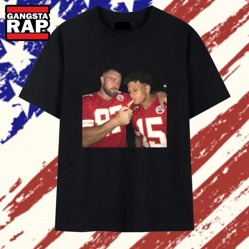 Kansas City Football Travis Kelce And Patrick Mahomes Vintage Graphic T Shirt, Trending 2D Shirt Kansas City Football Travis Kelce And Patrick Mahomes Vintage Graphic T Shirt