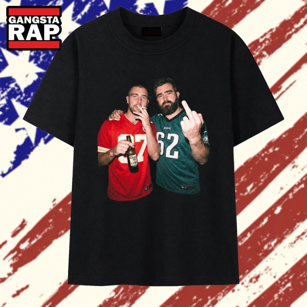 Kelce Brothers Travis Kelce And Jason Kelce Football Graphic T Shirt, Trending 2D Shirt Kelce Brothers Travis Kelce And Jason Kelce Football Graphic T Shirt