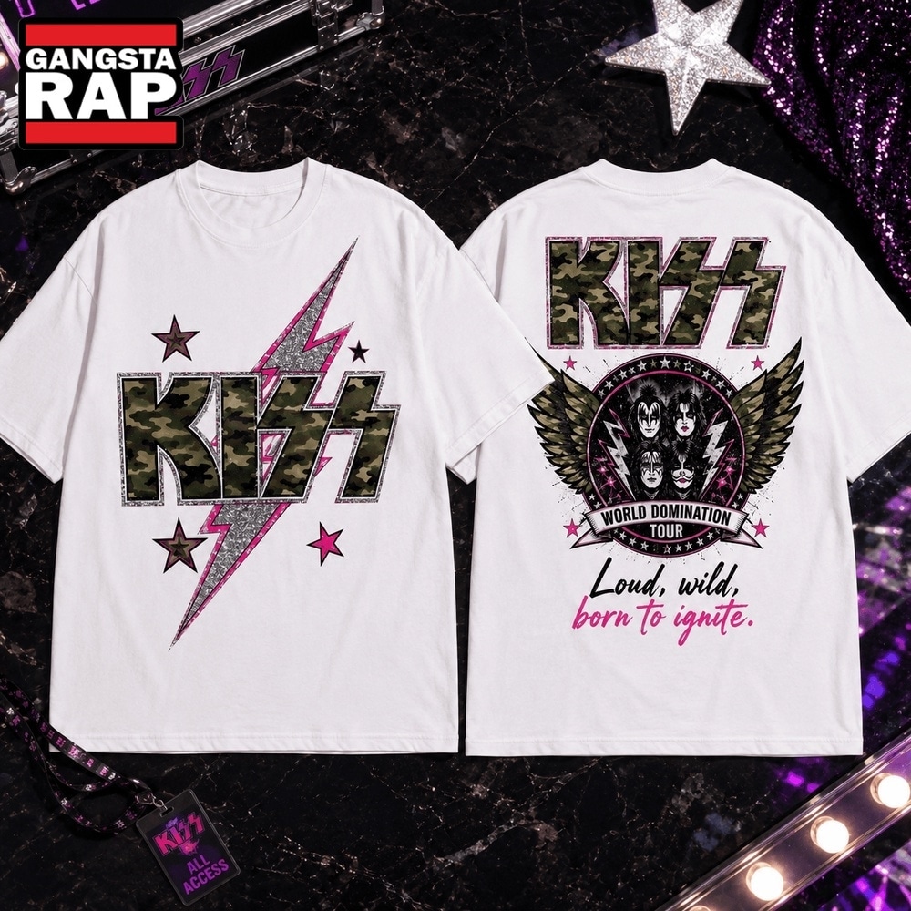 Kiss Outfit Ideas and Style Inspiration 4 KISS Midnight Voltage 3D Shirt, Trending 3D Music Shirt