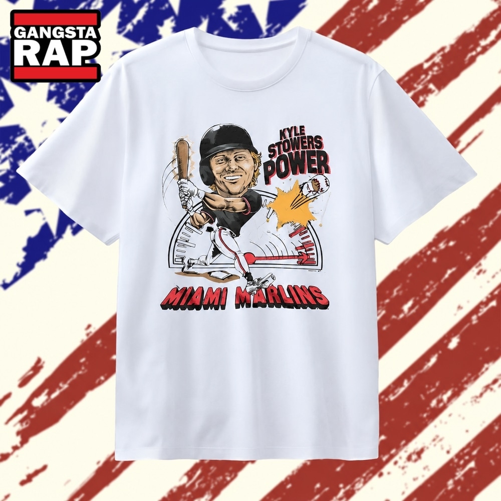 Kyle Stowers Power Miami Marlins MLB Baseball T Shirt, Trending 2D Shirt Kyle Stowers Power Miami Marlins Mlb Baseball T Shirt