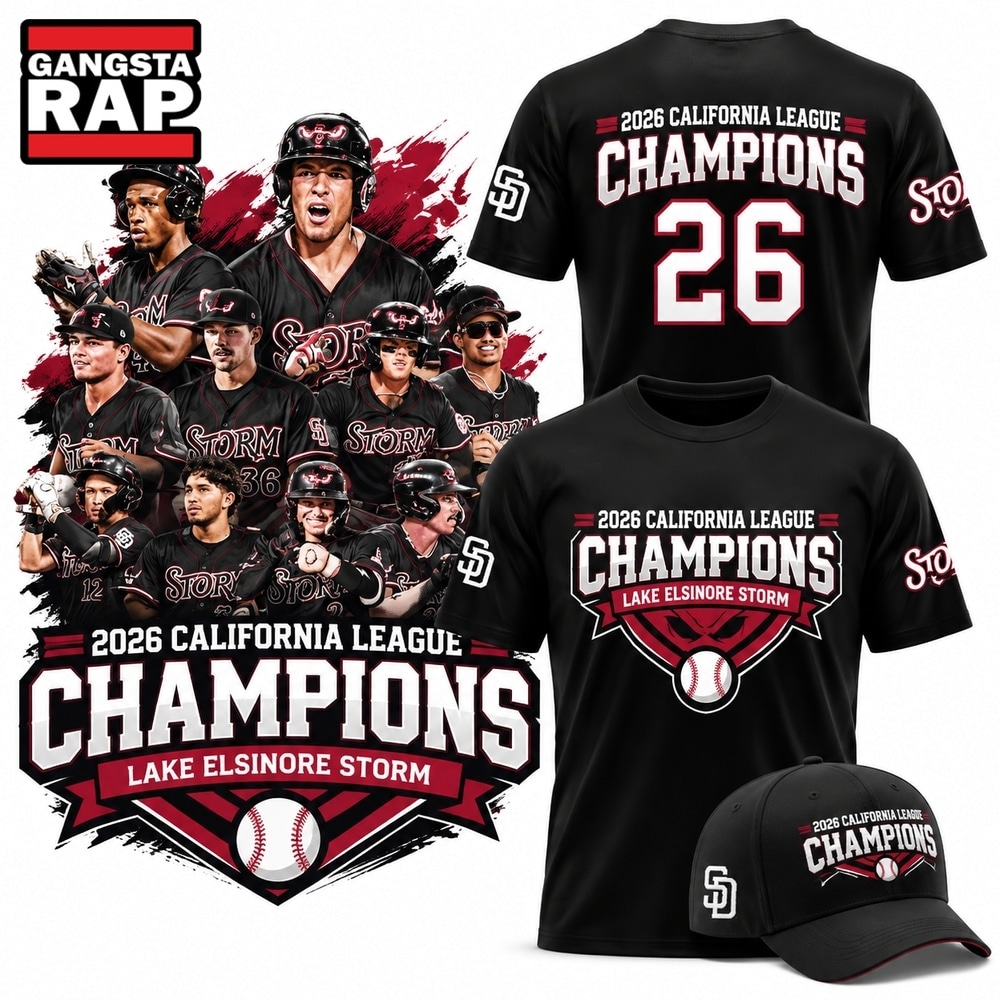 Lake Elsinore Storm 2026 California League Champions Black T Shirt, Trending Design Shirt Lake Elsinore Storm 2026 California League Champions Black T Shirt