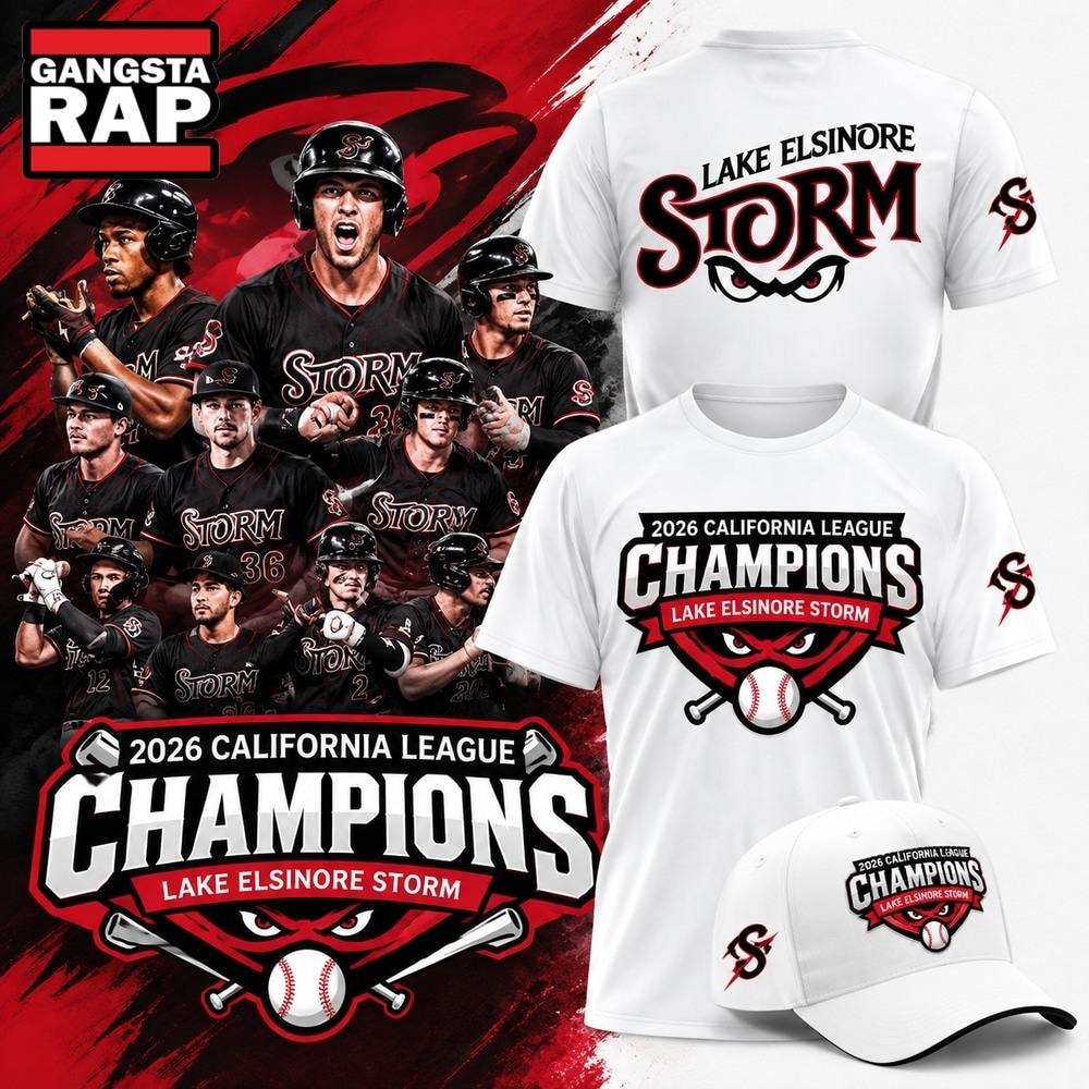 Lake Elsinore Storm 2026 California League Champions White T Shirt, Trending Design Shirt Lake Elsinore Storm 2026 California League Champions White T Shirt, Trending Design Shirt
