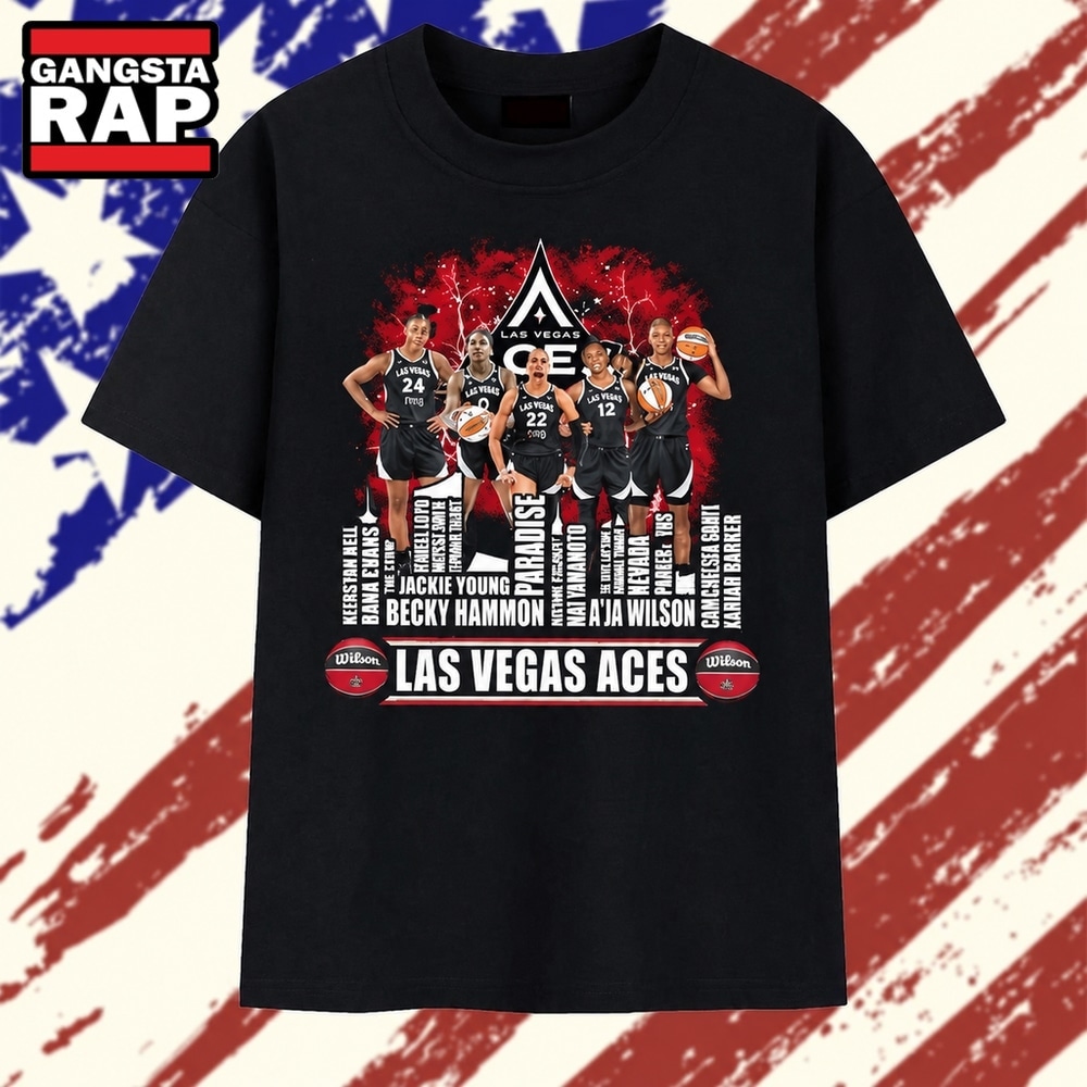 Las Vegas Aces WNBA Basketball Roster Players Vintage T Shirt, Trending 2D Shirt Las Vegas Aces Wnba Basketball Roster Players Vintage T Shirt