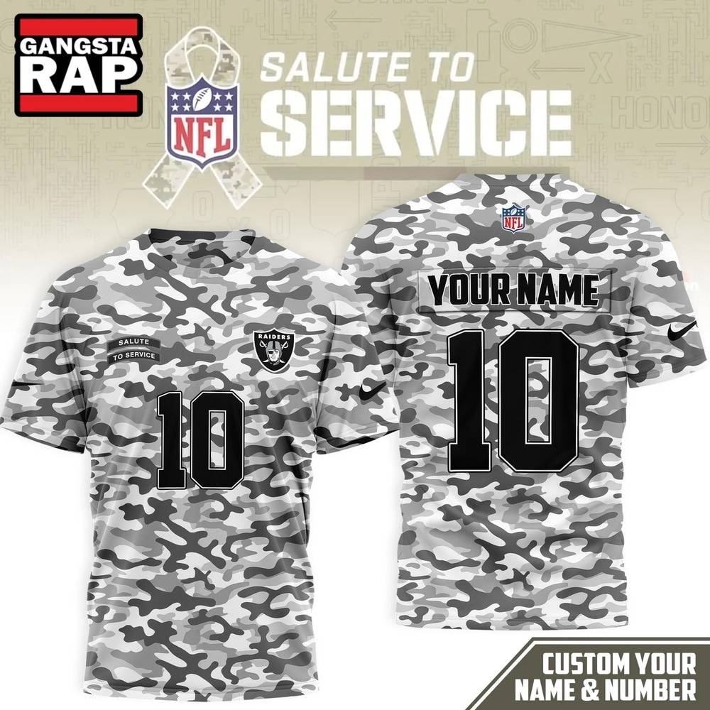 Las Vegas Raiders 2026 NFL Salute to Service Camo New Design 3D Shirt, Football New Design Shirt Las Vegas Raiders 2026 Nfl Salute TO Service Camo New Design 3D Shirt