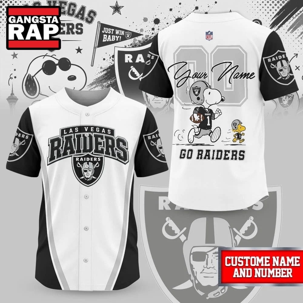 Las Vegas Raiders NFL Snoopy Ultimate Game Day Personalized Jersey Shirt, NFL Baseball Jersey Las Vegas Raiders NFL Snoopy Ultimate Game Day Personalized Jersey Shirt, NFL Baseball Jersey