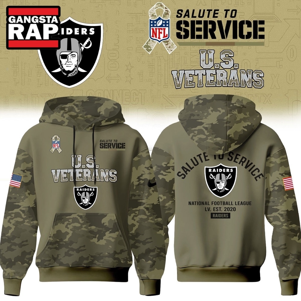 Las Vegas Raiders NFL US Veterans Salute To Service 2026 Hoodie Shirt, Football New Design Shirt Las Vegas Raiders Nfl US Veterans Salute TO Service 2026 Hoodie Shirt