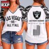 Las Vegas Raiders NFL vs All Y' All United We Stand V Neck T Shirt, NFL V Neck T-Shirt Las Vegas Raiders Nfl VS All Y All United WE Stand V Neck T Shirt