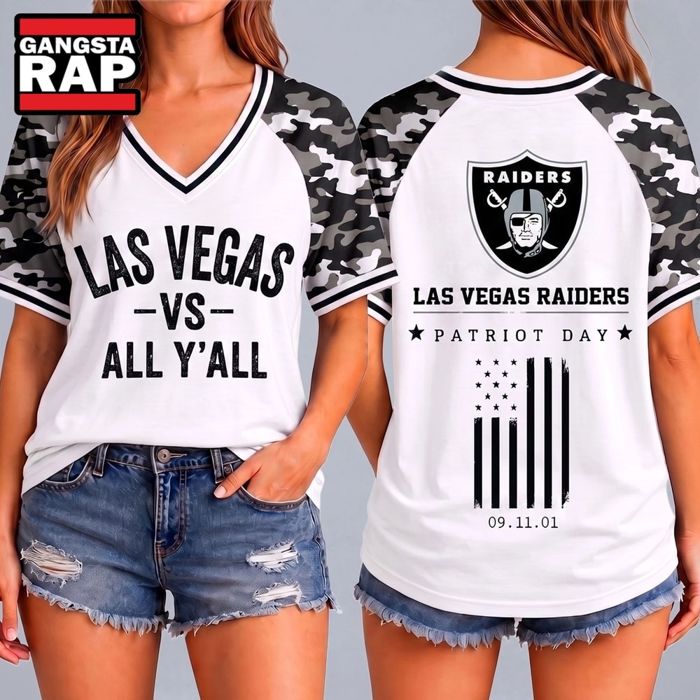 Las Vegas Raiders NFL vs All Y' All United We Stand V Neck T Shirt, NFL V Neck T-Shirt Las Vegas Raiders Nfl VS All Y All United WE Stand V Neck T Shirt
