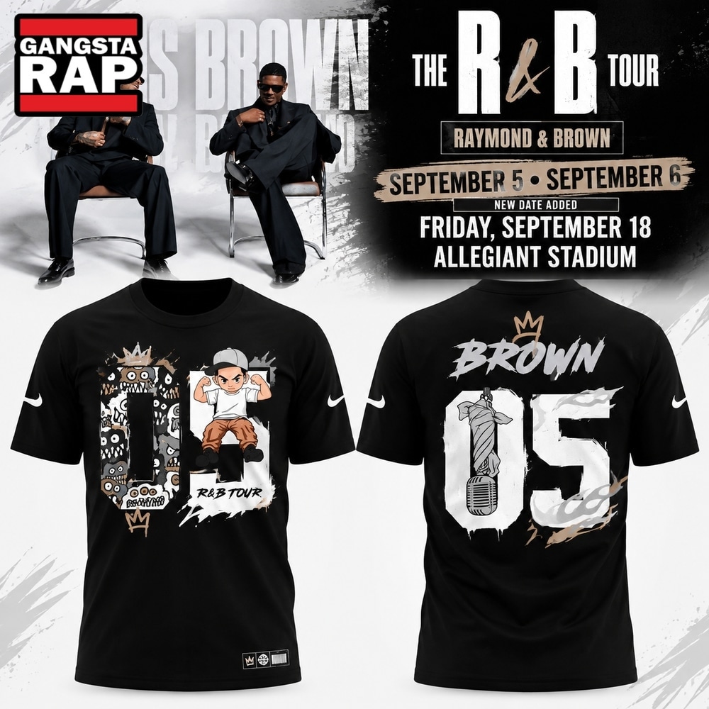 Las Vegas Raiders x Chris Brown The R&B Tour 2026 Graphic T Shirt, Trending Design Shirt Las Vegas Raiders X Chris Brown The R B Tour 2026 Graphic T Shirt
