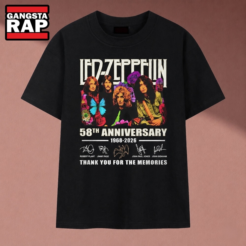 Led Zeppelin 58th Anniversary 1968 2026 Thank You For The Memories T Shirt, Music 2D Shirt Led Zeppelin 58th Anniversary 1968 2026 Thank You For The Memories T Shirt, Music 2D Shirt