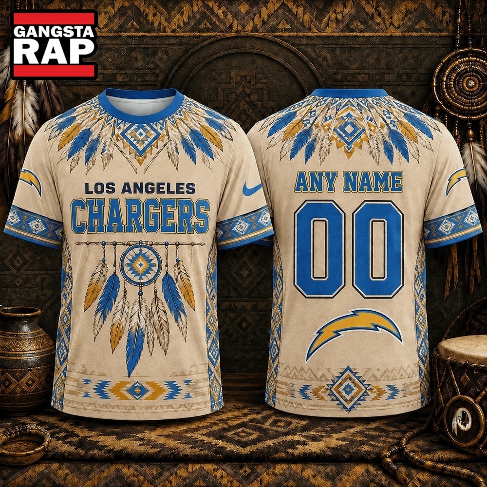 Los Angeles Chargers 2026 NFL Native American Heritage 3D Shirt, Football New Design Shirt Los Angeles Chargers 2026 Nfl Native American Heritage 3D Shirt