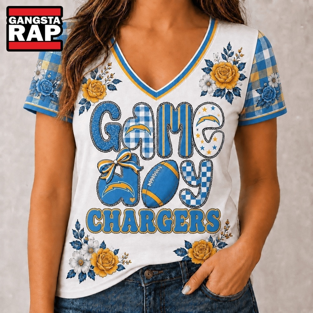 Los Angeles Chargers NFL Football Flowers Team Pride V Neck T Shirt, NFL V Neck T-Shirt Los Angeles Chargers NFL Football Flowers Team Pride V Neck T Shirt, NFL V Neck T-Shirt