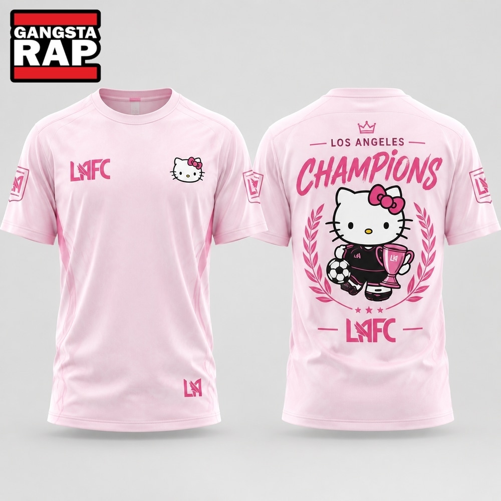 Los Angeles FC x Hello Kitty Night 2026 Special New Pink T Shirt, Trending Design Shirt Los Angeles FC X Hello Kitty Night 2026 Special New Pink T Shirt