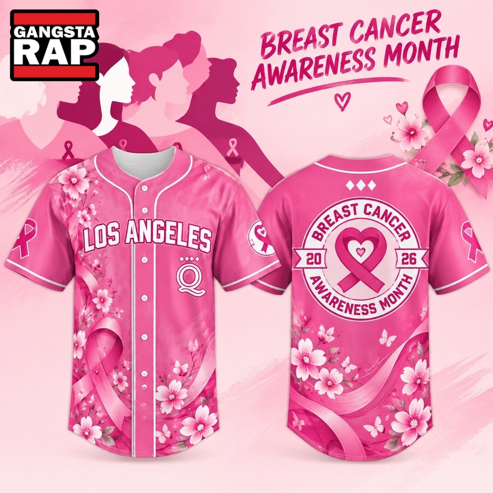 Los Angeles Queens x Breast Cancer Awareness Month 2026 Baseball Jersey, Trending Baseball Jersey Los Angeles Queens X Breast Cancer Awareness Month 2026 Baseball Jersey