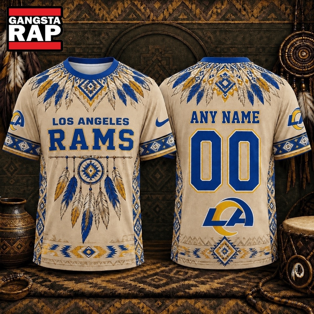 Los Angeles Rams 2026 NFL Native American Heritage 3D Shirt, Football New Design Shirt Los Angeles Rams 2026 Nfl Native American Heritage 3D Shirt