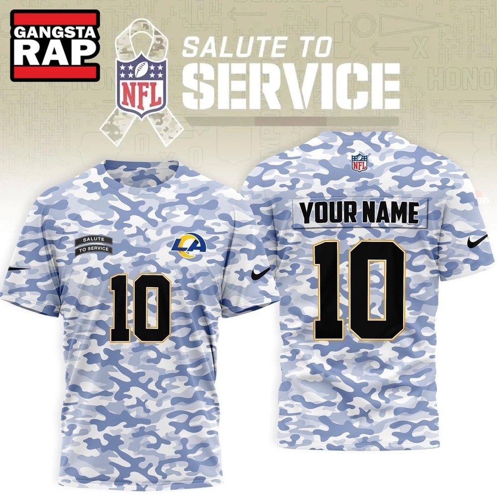 Los Angeles Rams 2026 NFL Salute to Service Camo New Design 3D Shirt, Football New Design Shirt Los Angeles Rams 2026 Nfl Salute TO Service Camo New Design 3D Shirt
