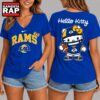 Los Angeles Rams NFL Hello Kitty Football V Neck T Shirt, NFL V Neck T-Shirt 3 Los Angeles Rams NFL Hello Kitty Football V Neck T Shirt, NFL V Neck T-Shirt Los Angeles Rams Nfl Hello Kitty Football V Neck T Shirt
