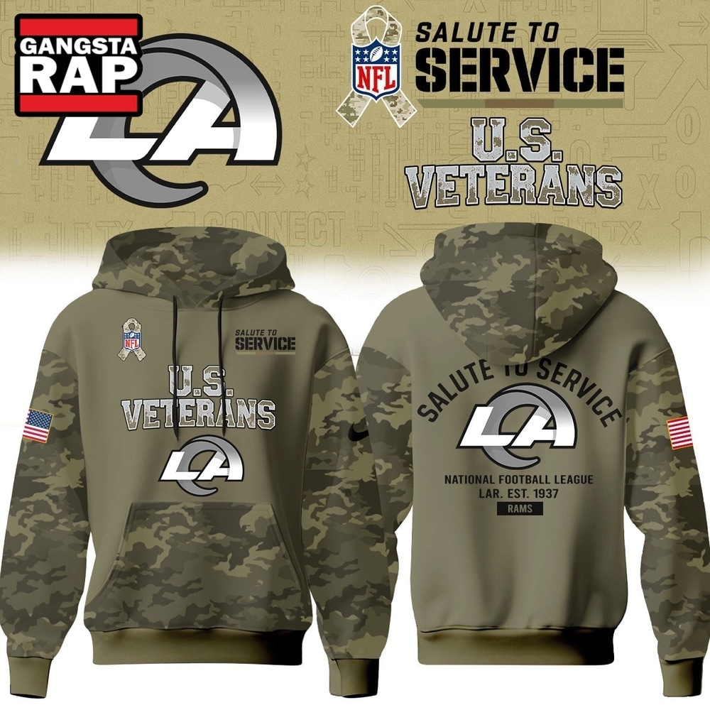 Los Angeles Rams NFL US Veterans Salute To Service 2026 Hoodie Shirt, Football New Design Shirt Los Angeles Rams Nfl US Veterans Salute TO Service 2026 Hoodie Shirt