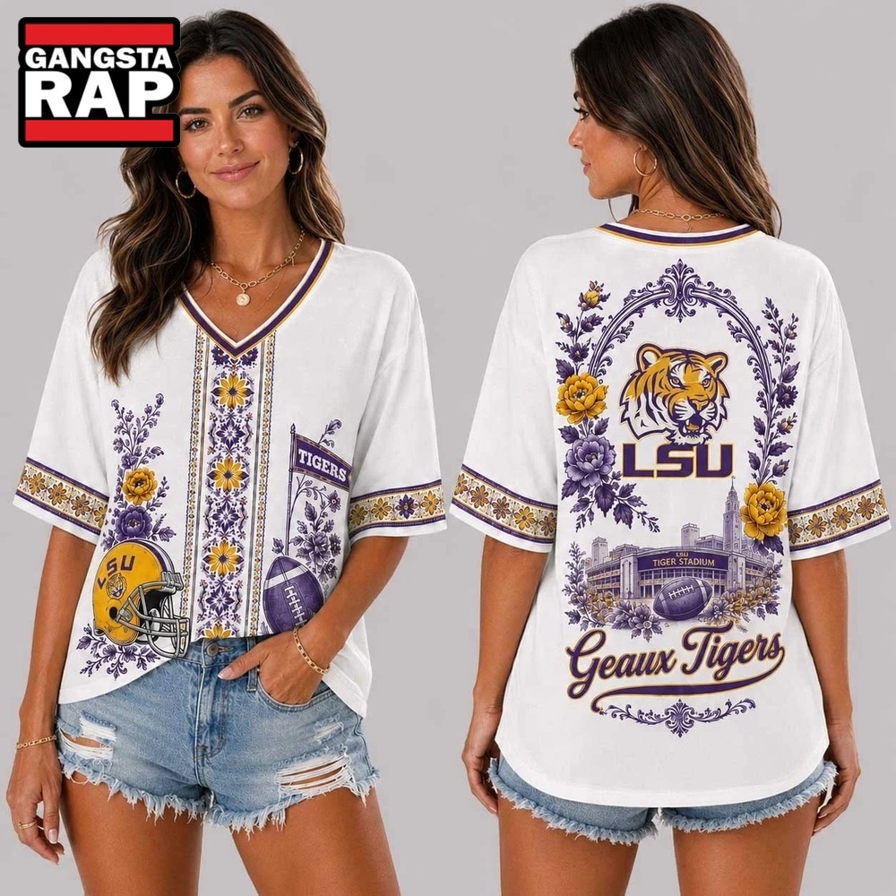 LSU Tigers NCAA Collegiate Pride Collection V Neck T Shirt, NCAA V Neck T-Shirt LSU Tigers NCAA Collegiate Pride Collection V Neck T Shirt, NCAA V Neck T-Shirt