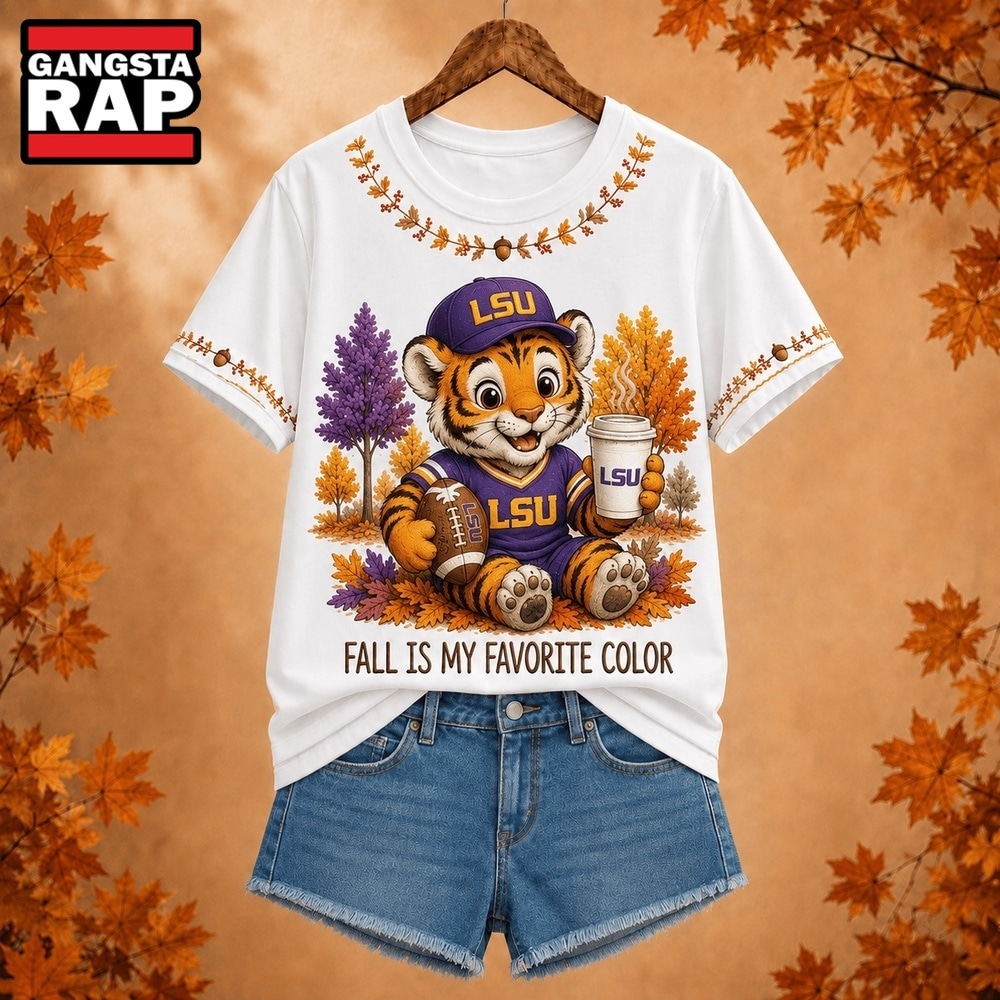 LSU Tigers NCAA Fall Is My Favorite Color Football Unisex 3D Shirt, NCAA 3D Shirt LSU Tigers NCAA Fall Is My Favorite Color Football Unisex 3D Shirt, NCAA 3D Shirt