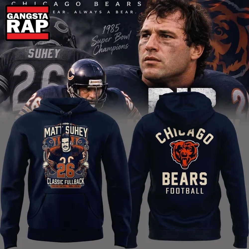 Matt Suhey Chicago Bears Always and Forever Thank You For Your Memories Navy Hoodie, Trending Design Shirt