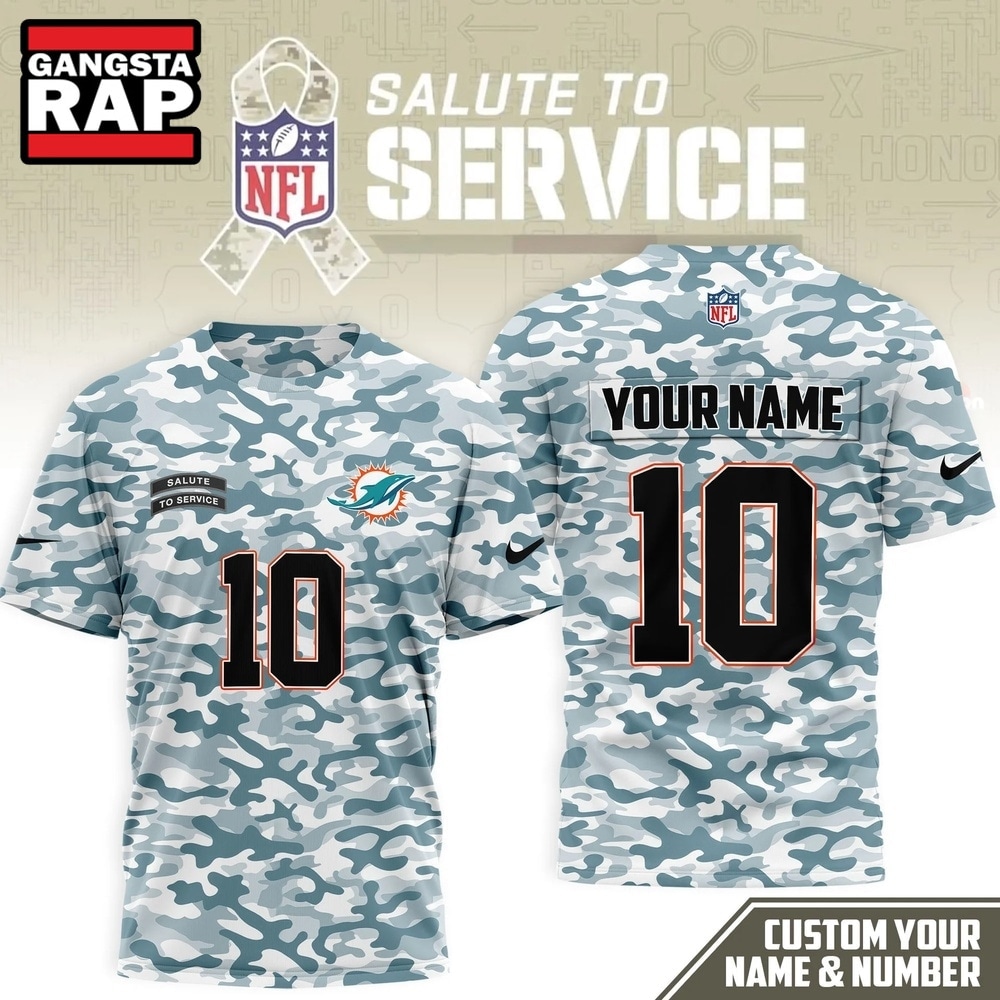 Miami Dolphins 2026 NFL Salute to Service Camo New Design 3D Shirt, Football New Design Shirt Miami Dolphins 2026 Nfl Salute TO Service Camo New Design 3D Shirt