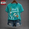 Miami Dolphins NFL Floral Garden V Neck T Shirt, NFL V Neck T-Shirt Miami Dolphins Nfl Floral Garden V Neck T Shirt