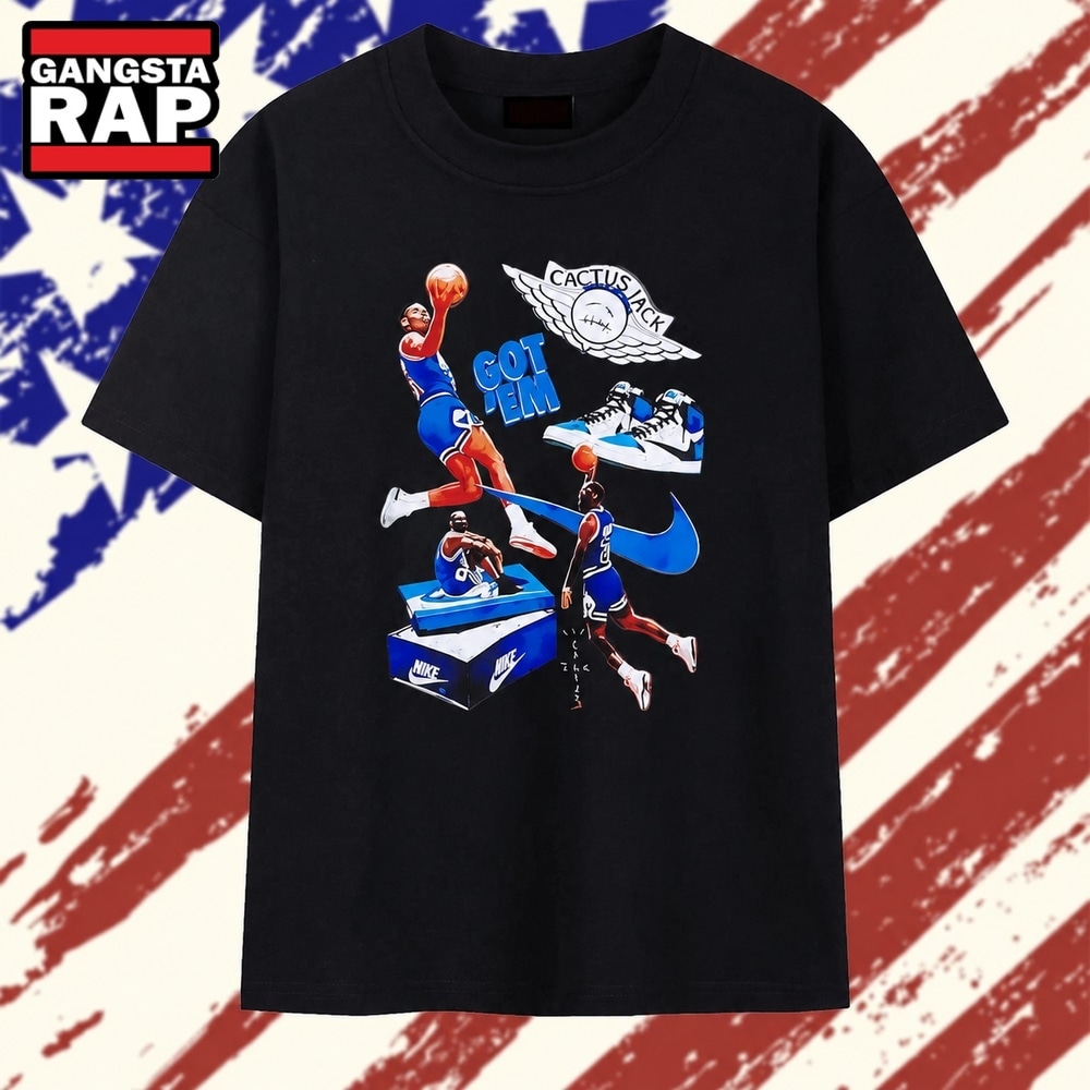 Michael Jordan Cactus Jack Got ‘Em T Shirt, Trending 2D Shirt Michael Jordan Cactus Jack Got ‘Em T Shirt, Trending 2D Shirt