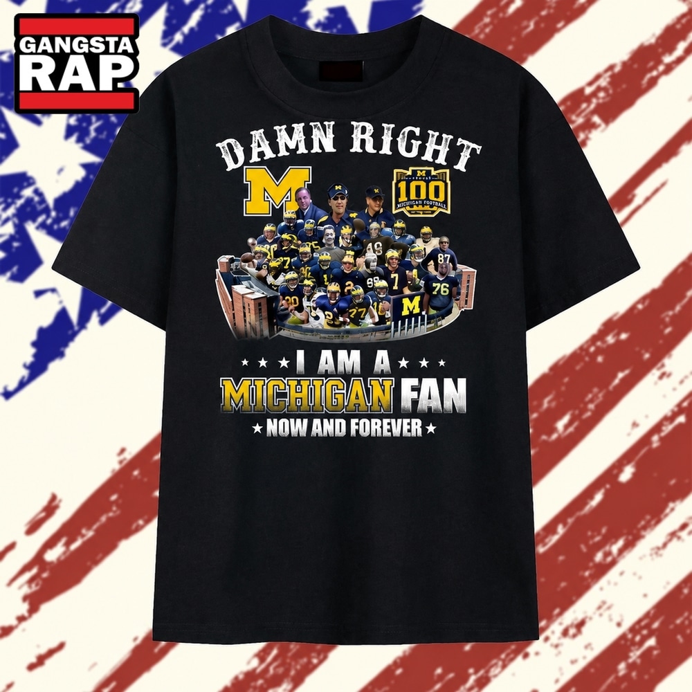 Michigan Wolverines 100 Years Damn Right Fan Vintage Football T Shirt, Trending 2D Shirt Michigan Wolverines 100 Years Damn Right Fan Vintage Football T Shirt, Trending 2D Shirt