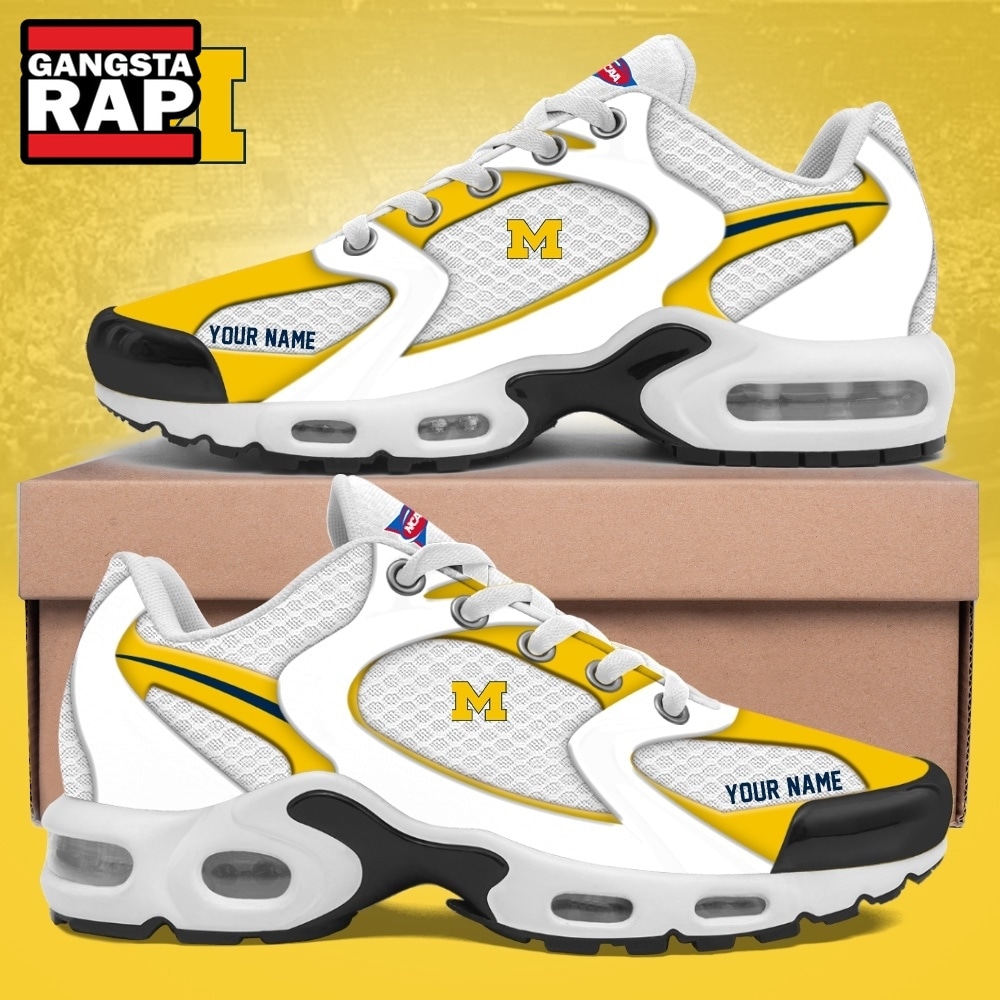 Michigan Wolverines 2026 NCAA Personalized Air Max Plus Shoes Sneakers