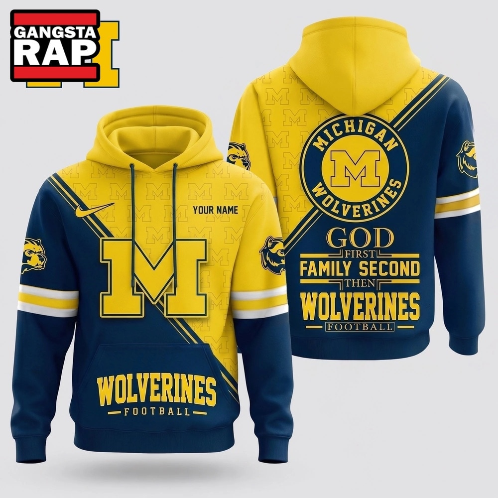 Michigan Wolverines 2026 NCAA Personalized Faith Family Football Hoodie, NCAA 3D Shirt Michigan Wolverines 2026 NCAA Personalized Faith Family Football Hoodie, NCAA 3D Shirt