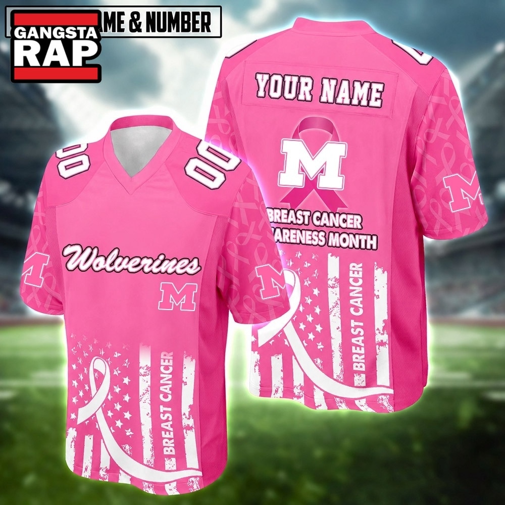 Michigan Wolverines NCAA Breast Cancer Awareness Month 2026 Football Jersey, Trending Football Jersey Michigan Wolverines NCAA Breast Cancer Awareness Month 2026 Football Jersey, Trending Football Jersey