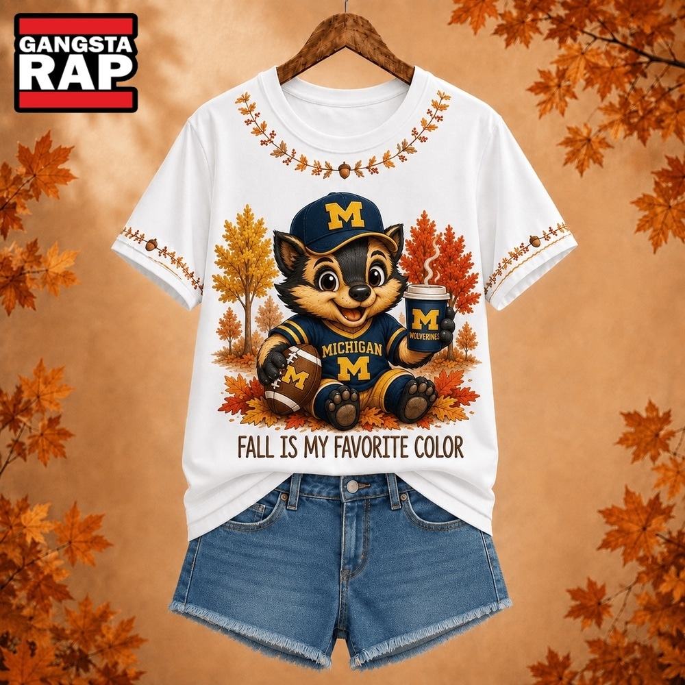 Michigan Wolverines NCAA Fall Is My Favorite Color Football Unisex 3D Shirt, NCAA 3D Shirt Michigan Wolverines NCAA Fall Is My Favorite Color Football Unisex 3D Shirt, NCAA 3D Shirt