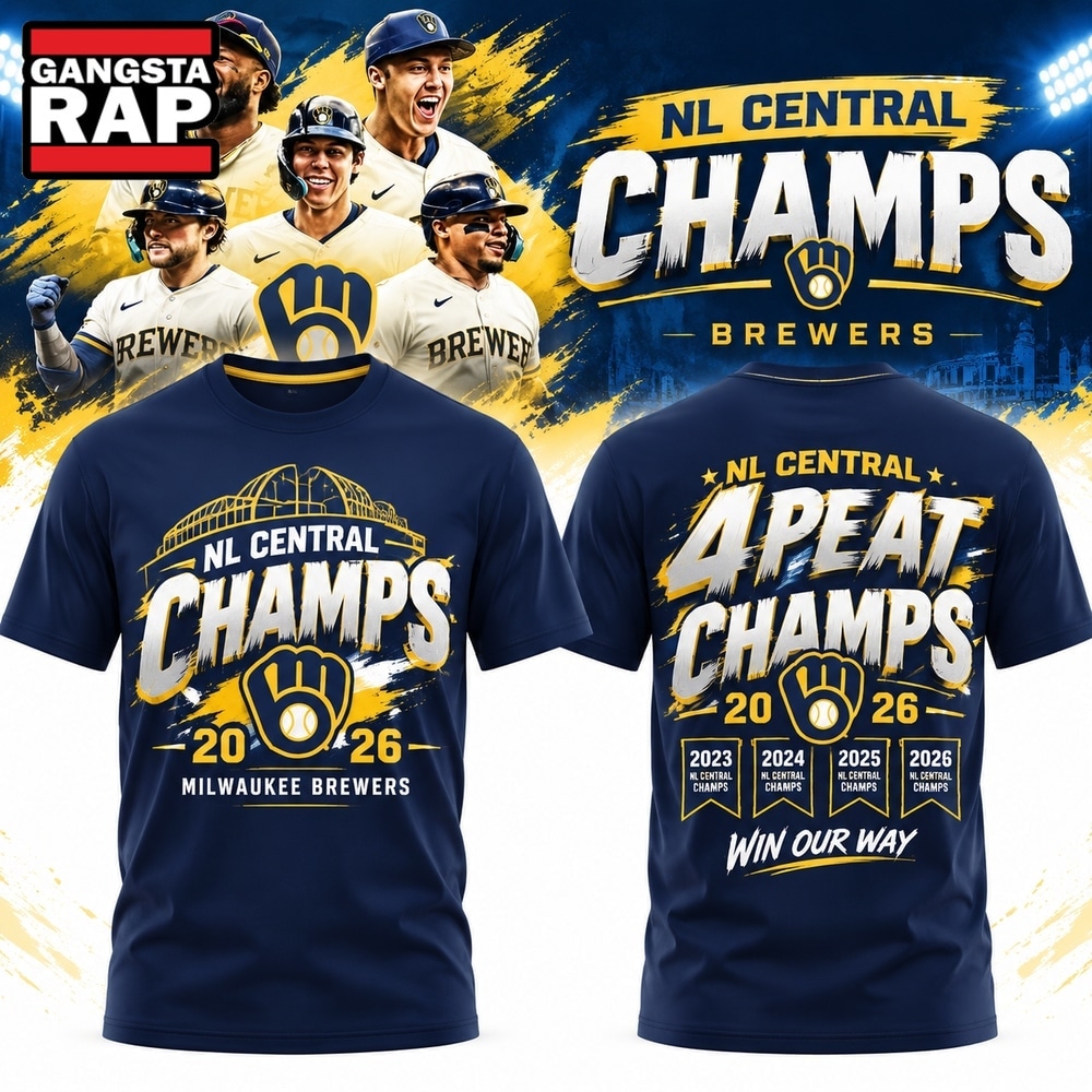 Milwaukee Brewers 2026 NL Central Division Champions 3D Shirt, Trending Design Shirt Milwaukee Brewers 2026 NL Central Division Champions 3D Shirt