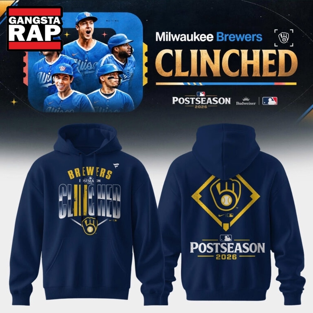 Milwaukee Brewers 2026 Postseason Clinched Hoodie, Trending Design Shirt Milwaukee Brewers 2026 Postseason Clinched Hoodie, Trending Design Shirt