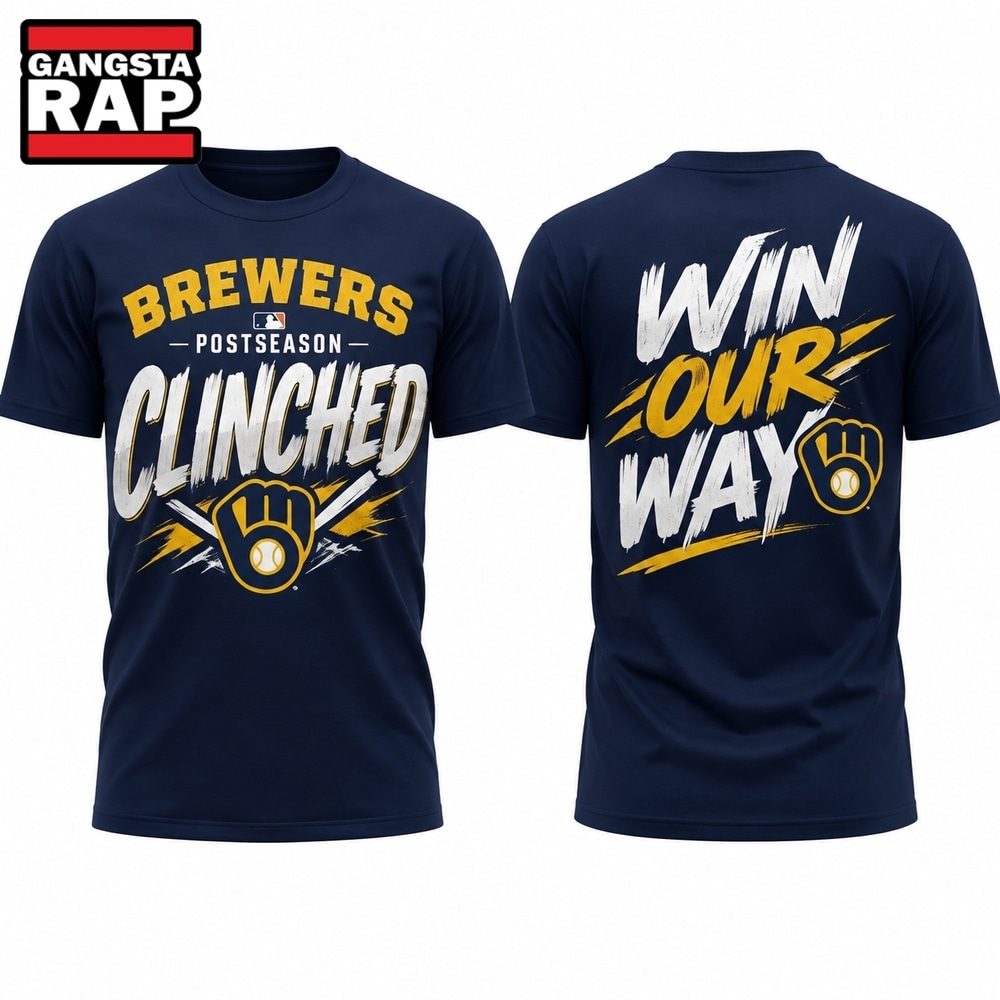 Milwaukee Brewers 2026 Postseason Clinched Win Our Way Limited 3D Shirt, Trending Design Shirt Milwaukee Brewers 2026 Postseason Clinched Win Our Way Limited 3D Shirt, Trending Design Shirt